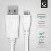 Cable USB Micro USB a USB A - Cable de Datos y de Carga universal 1m 1A blanco PVC