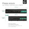 Batteri for HP Pavilion Dv6000, Dv6500, Dv6700, EV088AA, Compaq Presario C700, V6000, A900 4400mAh 10.8V fra CELLONIC