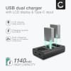 2x Batteri for Olympus OMD EM1, EM5 Mark 2, Pen EP5, BCN1, BLN1 Kameraer 1140mAh + Dobbel Lader fra CELLONIC