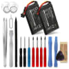 2x  Battery + 17pc Tool-kit