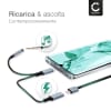 Adattatore da USB C a jack e ricarica rapida da 60 W, adattatore 2in1 da tipo C a cuffie da 3,5 mm - argento