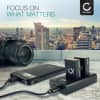 USB dobbel lader (LP-E17) for Canon EOS 200D 250D 800D 77D 760D 750D, EOS M6 Mark II M3 M5, EOS RP, Rebel SL2 T6i Kiss X8i + 1m + USB Kabel fra CELLONIC