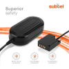 AC-9V + CP-W126 Batteri-dummy / Nätdel för FujiFilm X-T30 X-T2 X-T20 X-T100 X-T10 X-T1 X-Pro3 X-Pro2 X-Pro1 X100v X-E3 X-E2 X-E1 X-M1 X-H1 X-S10 X-A2 kameror med hög 2A kapacitet och ca 3m lång strömkabel + DC koppling, kopplare