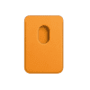 Porta carte magnetico per Apple iPhone 14, 13, 12, Pro, Max, Mini, in piacevole Similpelle giallo, porta-schede per cellulare smartphone con qualità magnetica