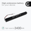 Batteri for Somfy Cord Lift CL32, Junior RU 30 RTS, Roll Up 28 WT, Sonesse 28, Tilt WireFree, TL25 Cord Lift, V2 Roll Up 3400mAh fra CELLONIC