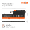 Batteri for Lenovo IdeaPad 320S-13IKB, IdeaPad 320S-13IKBR, Yoga 330-11IGM, Yoga 720-12IKB 3100mAh fra subtel