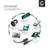 USB C Type C til USB C Type C kabel for Apple iPhone 17, 16, 17 Pro Max, 16 Pro, 16 Pro Max, 17 Pro, 16e, 16 Plus, iPad Air 4 (2020) - A2072, Air 4 (2020) - A2316, Air 4 (2020) - A2324, Air 4 (2020) - A2325 LG Velvet Samsung Galaxy S25 Ultra, S25, S23, S22 Plus Google Pixel 10, 9a 3A (PD 100W) hurtigladende datakabel grå / svart, Nylon, 1m fra CELLONIC