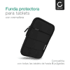 Funda para tablets de 8 pulgadas universal de CELLONIC® de nylon negro - Funda protectora con burbujas antigolpes, resistente al agua | Bolsa para tablet con función de soporte