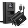 2x Batteri for GoPro Hero 13, AHDBT-1301 AHDBT-1301PR (1900mAh, 3.89V) + Dobbel Lader fra CELLONIC