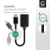 Cavo USB OTG per smartphone, tablet, smartwatch, altoparlanti, fotocamere o cuffie Adattatore OTG USB C Tipo C maschio a USB A femmina - Connessione host USB, cavo adattatore On The Go nero