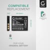 2x Batteri for Sanyo Xacti VPC-C4, Xacti VPC-E1 VPC-CG65 VPC-CA65 VPC-C1 VPC-CA6 / Sanyo DB-L20 Kameraer 700mAh fra CELLONIC