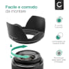 CELLONIC® Paraluce per con filettatura a vite - Ø 86mm lens hood in Materiale sintetico protezione della lente contro urti e graffi