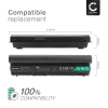 Batteri för Dell Latitude E6120 / E6230 / E6120 / E6220 / E6320 / E6430S Laptop - 6600mAh 10.8V - 11.1V