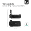 CELLONIC® Battery Grip BG-E16 voor Canon EOS 7D Mark II - Multifunctionele batterij greep voor LP-E6N - vertical grip portret greep