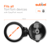 Bilfäste för din TomTom GPS - navigatorhållare för vindruta - passar TomTom ONE, XL och XXL-serie - bilhållare för din tracker/navigator med effektiv sugpropp och roterbart huvud