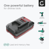 Akku Einhell Power X-Change -järjestelmään (litiumioniakku, 18 V, 2000 mAh, ennakoiva akunhallinta, räätälöidyt lataussyklit, sopii kaikkiin Power X-Change -laitteisiin).