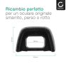 2x Oculare CELLONIC® DK-23 per visore/mirino/viewer - Sostituzione dell’originale Nikon D7200 D300 D300S smarrito Protezione in Silicone gommino, ‘eye cup’