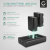 2x Batteria per Panasonic Lumix DC-GH5s GH5 DMC-GH4 GH4 GH4r GH4h GH3 DMC-GH3h GH3a G9 DC-G9 - DMW-BLF19 DMW-BLF19E DMW-BLF19PP 2000mAh + Caricabatteria doppio DMW-BTC10E Ricambio affidabile e duraturo