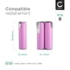 Akku työkaluun WOLF-Garten 8803/ 8824/ BS80 Plus - Accu80, 171062117682 vaihtoakku, 7.4v, 2500mAh, Li Ion