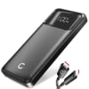 CELLONIC® USB Power Bank con 10000mAh y 4 USB Ports, - Cargador portátil USB exterior, Batería externa portátil + High Speed USB-C Cable L Shape Right Angle