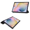 Book Tablet Case with Stand for Samsung Galaxy Tab S7 (SM-T870 / SM-T875) S8 (X700N) Synthetic Leather Protective Folding Flip Folio Wallet Tri Fold Bookcase Cover Sleeve - Black