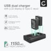 2x Batteri for FujiFilm X-T3 X-T30 X-T20 X-T2 X-T100 X-T10 X-T1 Fuji X100f X-Pro3 kamera - Reservebatteri NP-W126S NP-W126 1140mAh + USB Dobbel Batterilader BC-W126, Kamerabatteri Lader