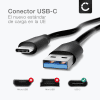 USB C Type C a USB A Cable de Carga y Datos negro 3A 1,0m  - Cable USB universal para smartphone, tablet, auriculares, smartwatch y más