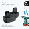 2x Batteri for Metabo BSZ 14.4 BSZ 14.4 Impuls SBZ 14.4 Impuls ULA 9.6-18 3Ah fra CELLONIC