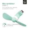 CELLONIC® Ventilateur USB-C turquoise pour téléphone portable, tablette, ordinateur portable ou batterie externe avec fonction OTG On-The-Go