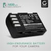 2x Batteri for Panasonic GH5 Lumix DC-GH5 DC-GH5s Lumix DMC-GH4 GH4 GH4r GH4h GH3 DMC-GH3h GH3a G9 DC-G9 DMW-BLF19E (1600mAh, 7.4V) + Lader fra CELLONIC