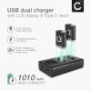 2x Batteri for Canon PowerShot G7X, G7 X Mark II, G5 X, SX740 HS, SX620 HS, SX730 HS, NB13L kamera - Reservebatteri NB-13L 1010mAh + USB Dobbel Batterilader CB-2LHE, Kamerabatteri Lader
