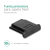 10x Funda protectora para zapata flash de cámaras fotográficas Nikon, Canon, Fujifilm, Pentax, Panasonic Lumix - Tapa zapata flash externo de plástico ligero Hot Shoe Cover