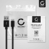 USB-kabel / datakabel för Sony Dualshock 4 / PS VR Aim Controller - 1m 2A USB-sladd Nylon Datakabel svart