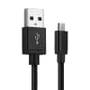 1x Cavo USB, nero Nylon (2A) 1m