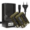 2x 1600mAh + Charger