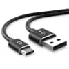 zwart, Nylon (3A) - 1m | USB-A 2.0