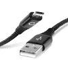 Micro USB Aluminium-Nylon, nero (2.4A)