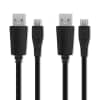 2x USB Cable, black PVC (1A)