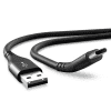 USB-A 2.0 - USB-C 3A Aluminium-Nylon, black/grey