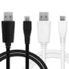 1x Cable USB, negro&blanco PVC (1A), 1m