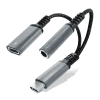 2in1 USB C naar Jack Adapter