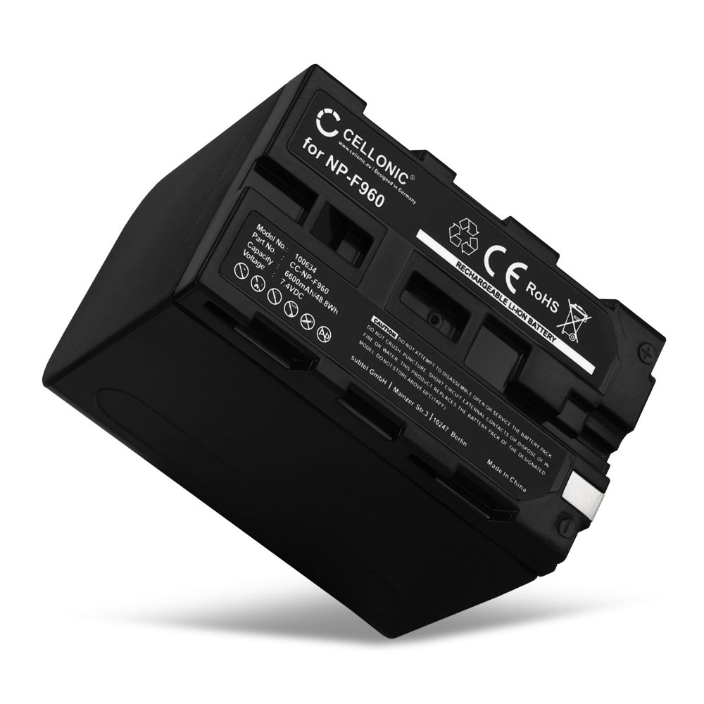 Batterie Ayex NP-F970 Compatible Sony – 8600mAh – Pour Caméscope, Lampe LED, Moniteurs – Remplace NP-F970, NP-F750, Etc.
