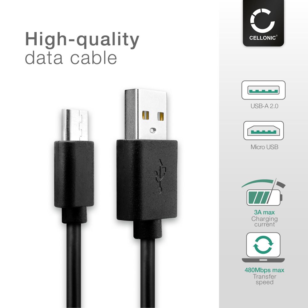 CELLONIC USB Sat Nav Charger Cable Replacement For TomTom Via 62, Via 52, Via 135, 400, GO 510 (2013) 520 (2016) 5200, GO 610 6100 1m Fast Charging 1A - View #4