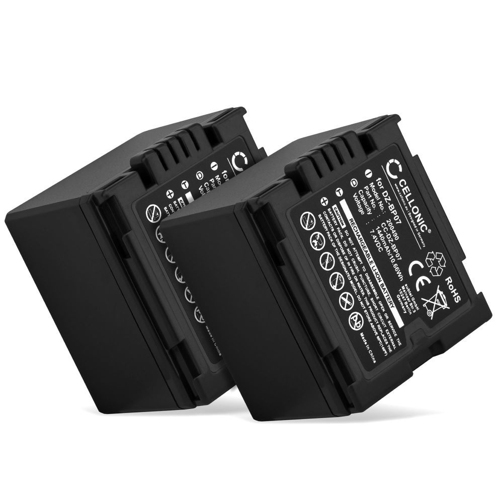 3 X Zestaw Baterii Vhbw 2000 MAh Do Kamery Panasonic SDR-H20, H40, H50, H80, H90, H250, H280, VDR-D50, D160, D220, D310, NV-GS320, GS330 - View #9