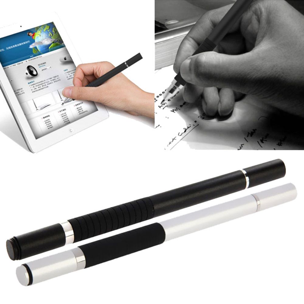 Stylets Capacitifs 2 En 1 - Lot De 12 Avec Pointe Souple Et Stylo Bille | Compatible Smartphones/tablettes | Précision écriture/dessin
