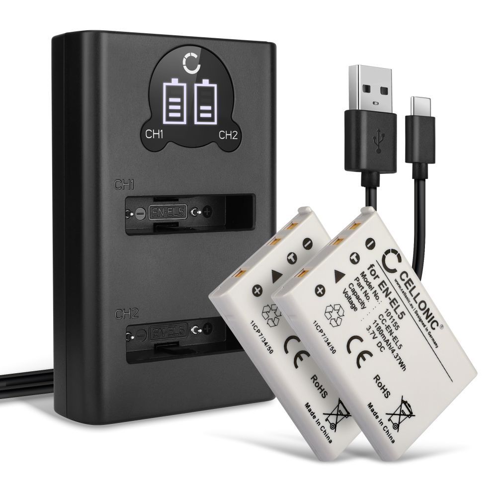 Hisewen EN-EL5 - Batteria E Caricatore Per Fotocamera Nikon - Foto 4