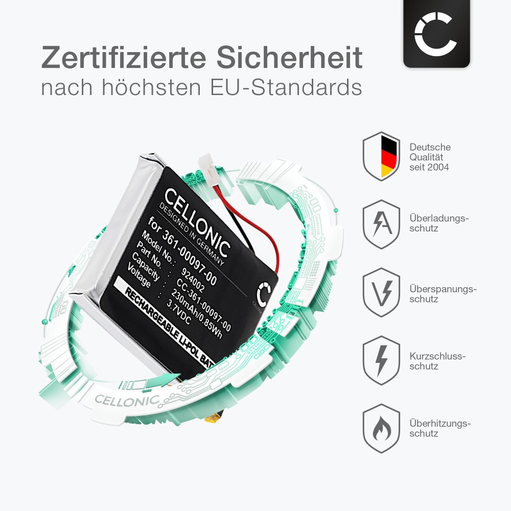 600mAh 361-00097-00 Batterie Für GARMIN Fenix 5 GP... – Viceal