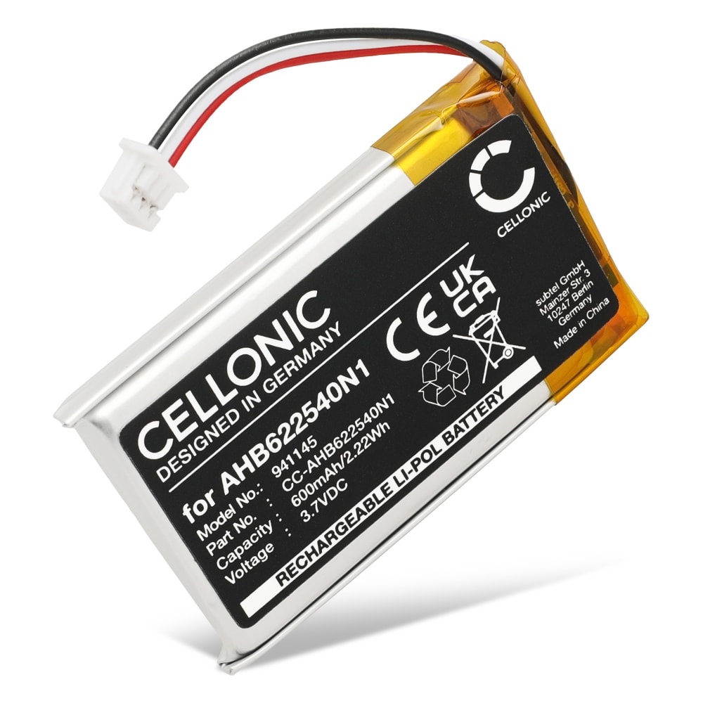 Batteri for Sennheiser HD 4.40 BT, 4.50BTNC, Momentum 2.0, 3.0, Urbanite XL CP-SN40, AHB622540N1 (600mAh, 3.7V) fra CELLONIC