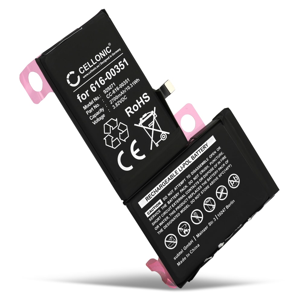 Batteri til Apple iPhone X, 616-00351 (2700mAh, 3.82V) fra CELLONIC
