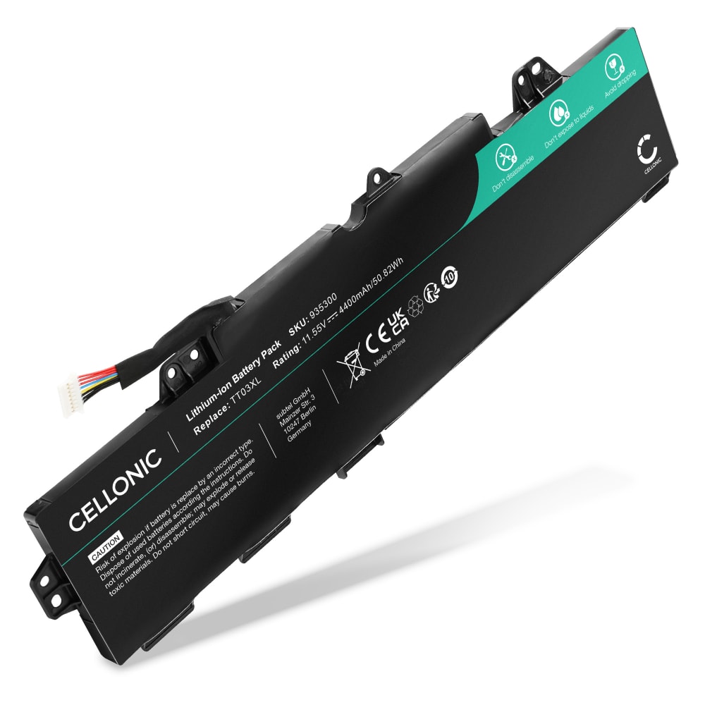 Batterie de rechange pour ordinateurs portables HP EliteBook 850 G5, 850 G6, 755 G5, ZBook 15U G5, G544, G536, TT03XL, TT03056XL - 4400mAh 11.55V